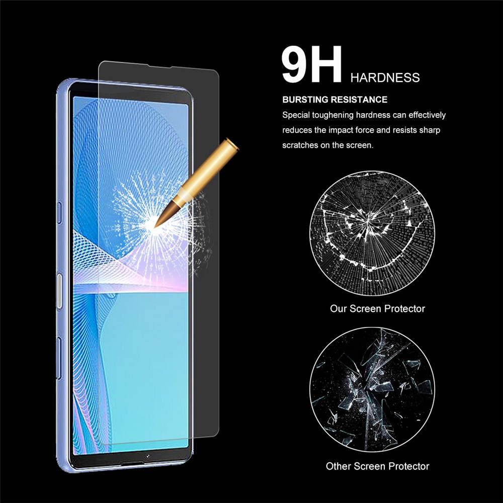 2pcs HAT PRINCE 0.26mm 9H 2.5D Arc Edge Tempered Glass Screen Protector Film Guard for Sony Xperia 1 III-4