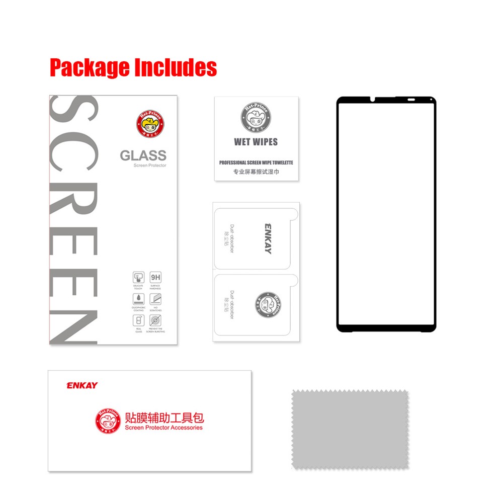HAT PRINCE Ultra Clear 0.26mm 9H Anti-explosion Tempered Glass Screen Protector (Full Glue) for Sony Xperia 10 III-9