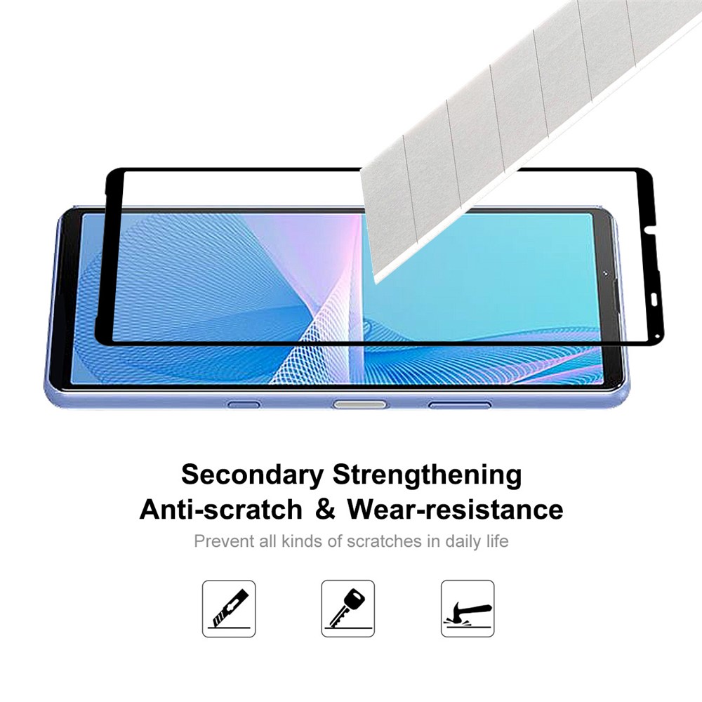 2pcs/Set HAT PRINCE Complete Covering 0.26mm 9H Tempered Glass Screen Protector Film for Sony Xperia 10 III-5
