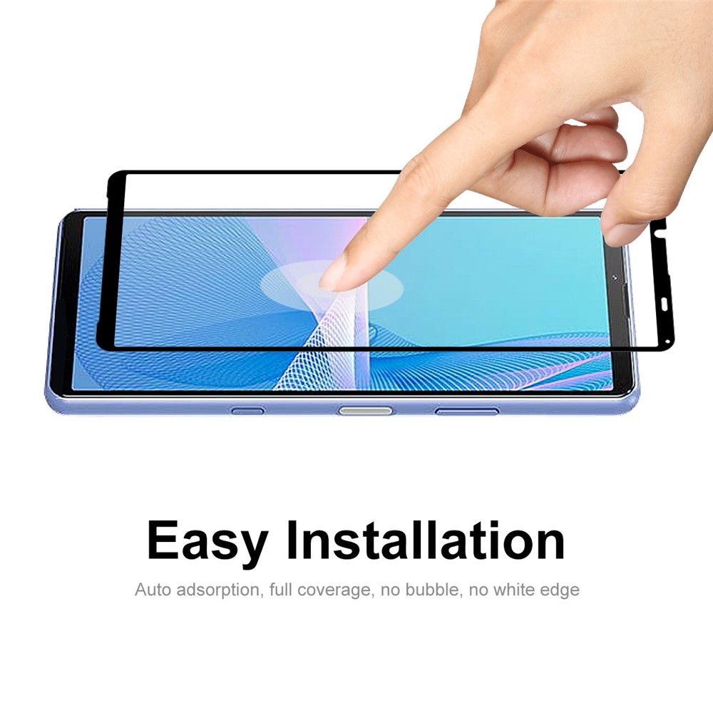 2pcs/Set HAT PRINCE Complete Covering 0.26mm 9H Tempered Glass Screen Protector Film for Sony Xperia 10 III-6