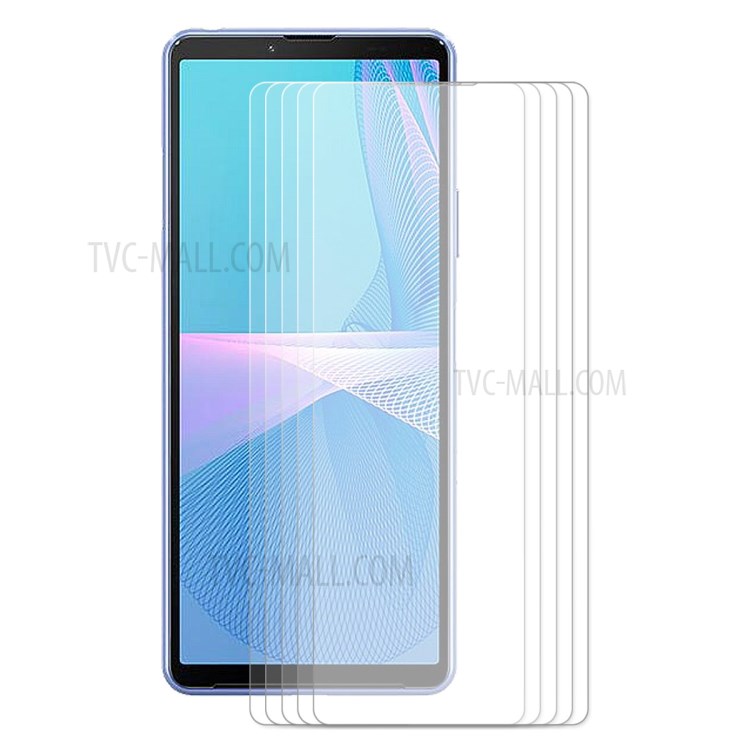 5pcs HAT PRINCE Ultra Clear Anti-explosion 0.26mm 9H Tempered Glass Screen Protector Film Guard for Sony Xperia 10 III-1