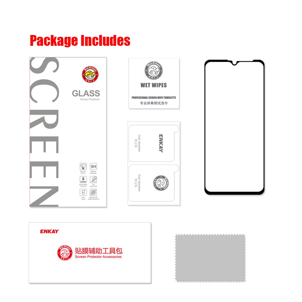 HAT PRINCE Full Glue Ultra Thin 0.26mm 9H 2.5D Ultra Clear Complete Covering Tempered Glass Screen Protector for Motorola Moto G10/G20/G30-9