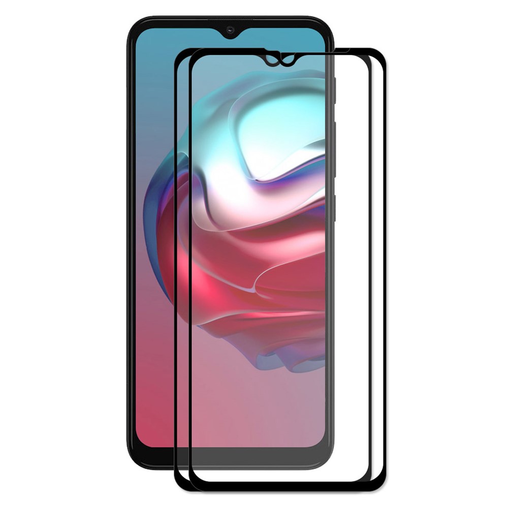 2Pcs/Set HAT PRINCE Ultra Thin 0.26mm 9H 2.5D Ultra Clear Full Glue Complete Covering Tempered Glass Screen Protector for Motorola Moto G10/G20/G30-1