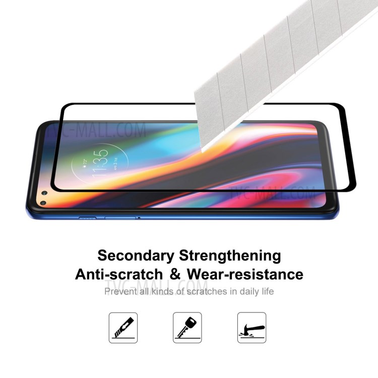 2Pcs/Set HAT PRINCE 0.26mm 9H 2.5D Full Screen Covering Full Glue Tempered Glass Screen Protector for Motorola Moto G100/Edge S/G 5G Plus-5