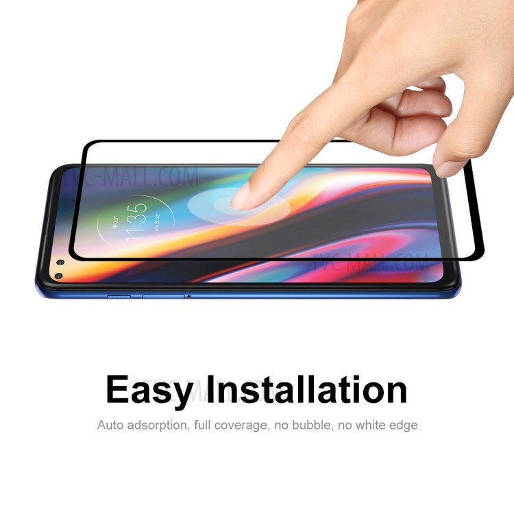 2Pcs/Set HAT PRINCE 0.26mm 9H 2.5D Full Screen Covering Full Glue Tempered Glass Screen Protector for Motorola Moto G100/Edge S/G 5G Plus-6