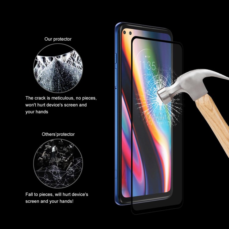 2Pcs/Set HAT PRINCE 0.26mm 9H 2.5D Full Screen Covering Full Glue Tempered Glass Screen Protector for Motorola Moto G100/Edge S/G 5G Plus-7