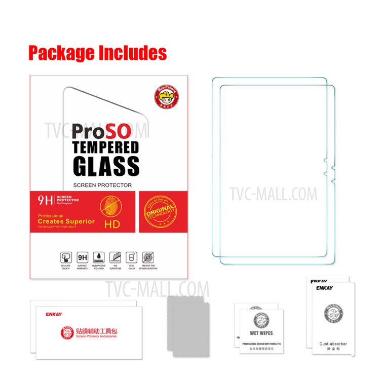 HAT PRINCE 2Pcs/Pack Full Glue 0.33mm 9H 2.5D Tempered Glass Full Coverage Screen Protector for Lenovo Tab P11 Pro Tablet LCD Film-7