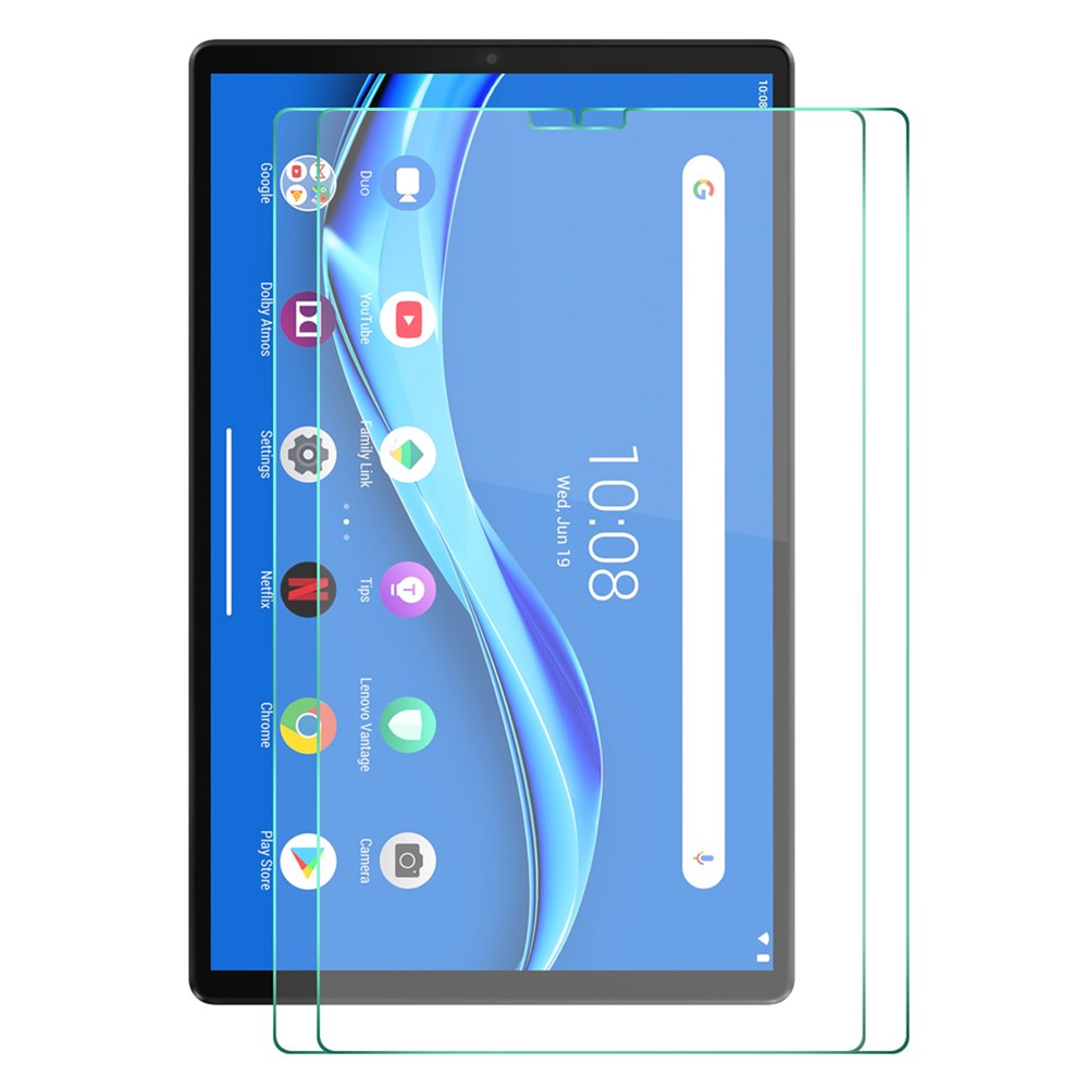 HAT PRINCE 2Pcs/Pack Complete Covering 0.33mm 9H 2.5D Full Glue Tempered Glass Screen Protector for Lenovo Tab M10 Plus TB-X606F Tablet LCD Film-1
