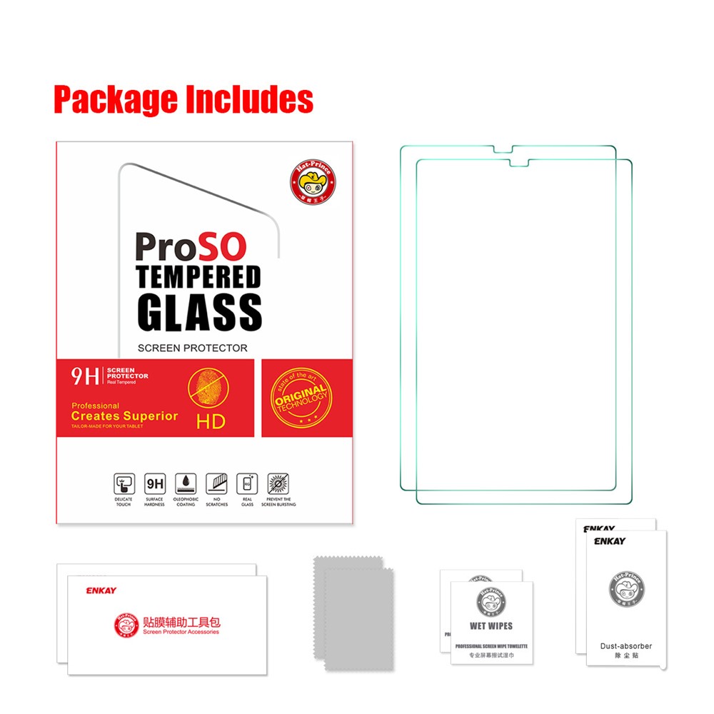 HAT PRINCE 2Pcs/Pack Complete Covering 0.33mm 9H 2.5D Full Glue Tempered Glass Screen Protector for Lenovo Tab M10 Plus TB-X606F Tablet LCD Film-7