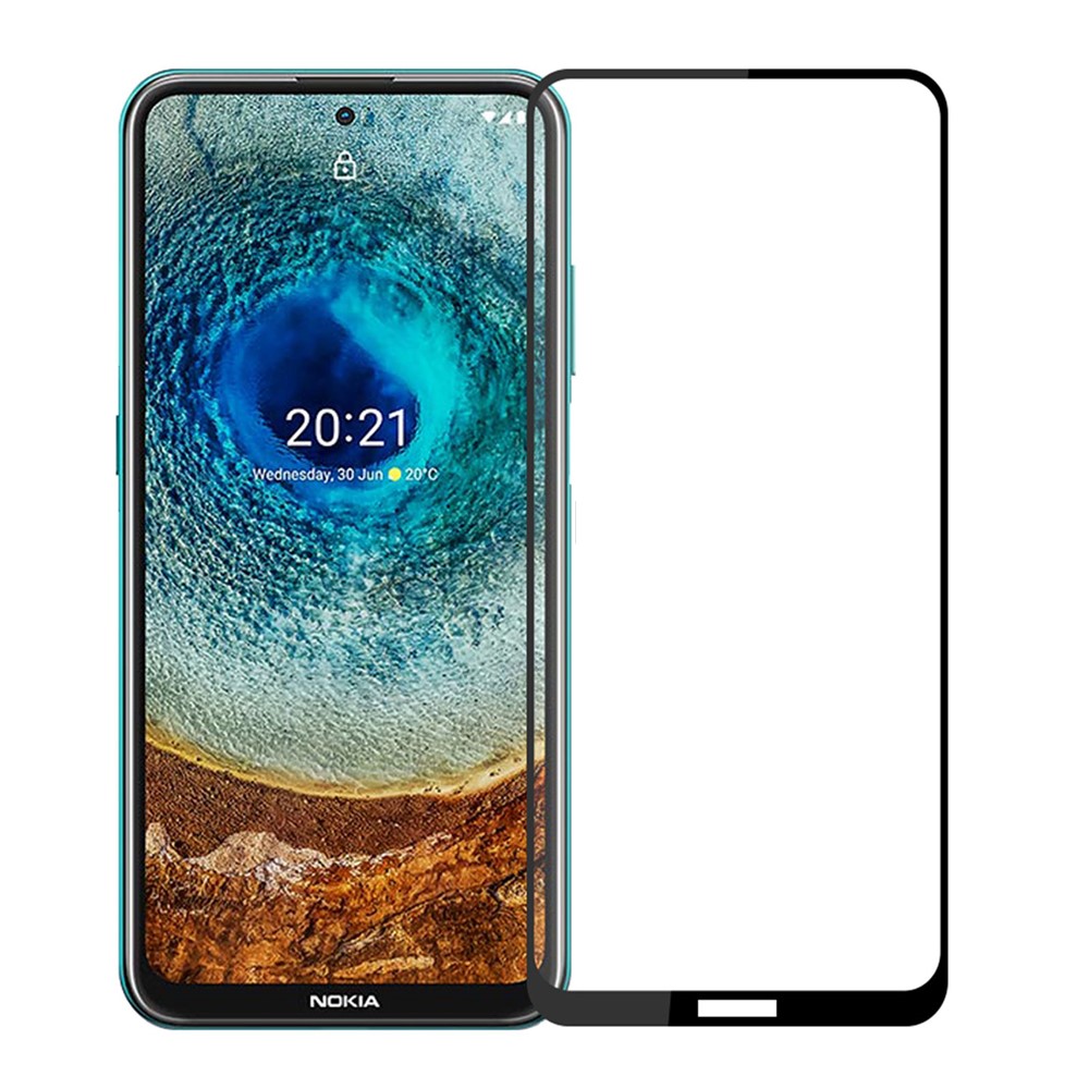 PINWUYO Ultra Clear Anti-fingerprint Full Coverage Full Glue Tempered Glass Screen Protector Film Guard for Nokia X10 / Nokia X20-1