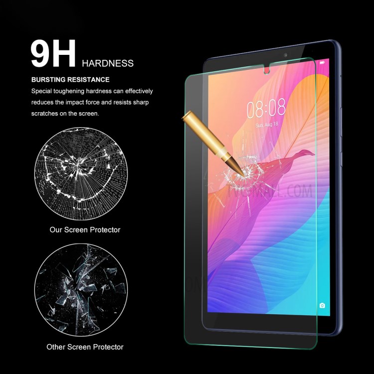 2pcs/Set HAT PRINCE 0.33mm 9H 2.5D Ultra Clear Tempered Glass Screen Protector Film Guard for Huawei MatePad T8/Honor Tablet X7-4