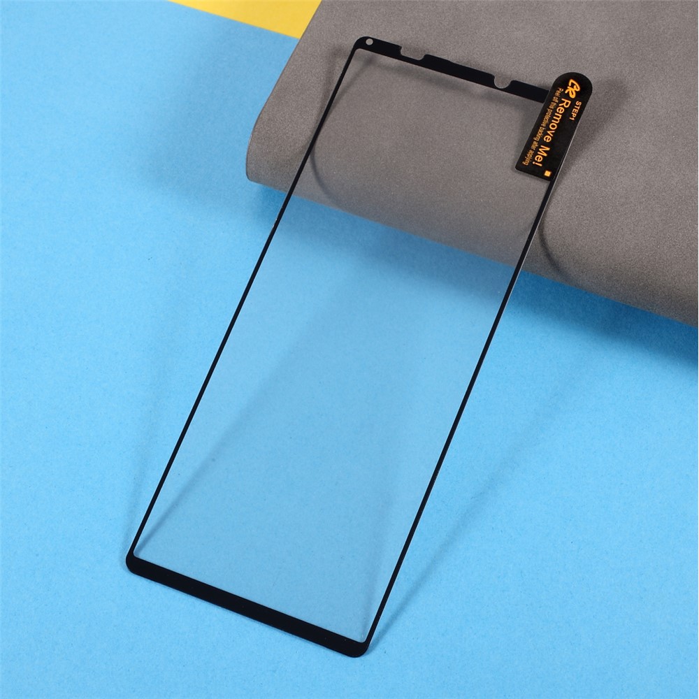 Silk Printing Tempered Glass Full Glue Anti-Burst Full Screen Coverage Protector for Sony Xperia 10 III-6