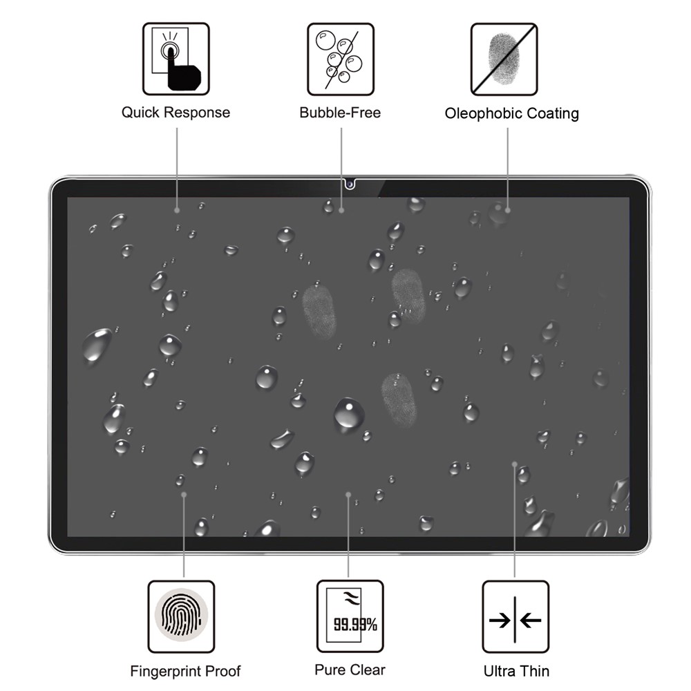 Full Coverage Straight Edge Tempered Glass Ultra Clear Screen Protector Film for Lenovo Pad Plus-3