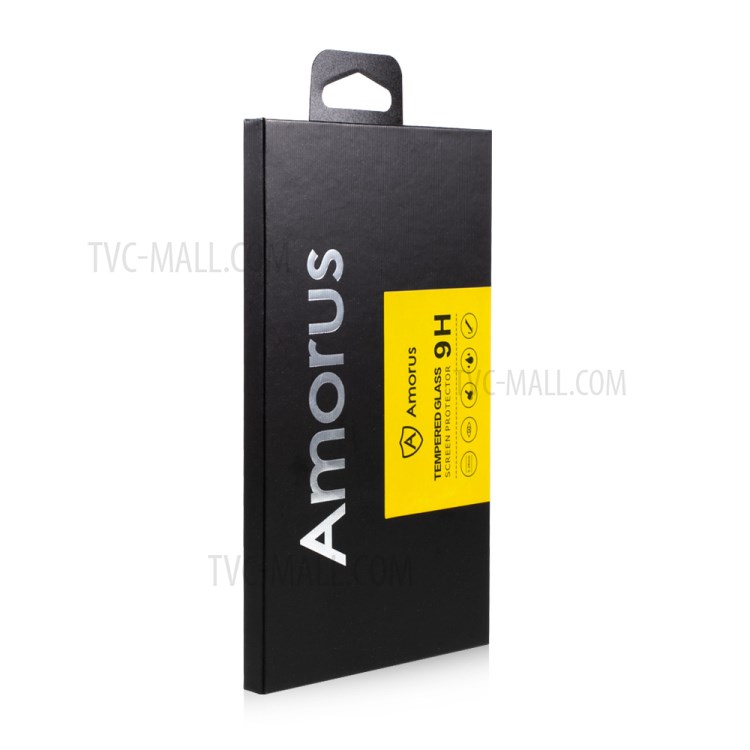 AMORUS Silk Printing High Transparency Full Glue Tempered Glass Full Screen Covering Protector Film for Samsung Galaxy M51 - Black-8