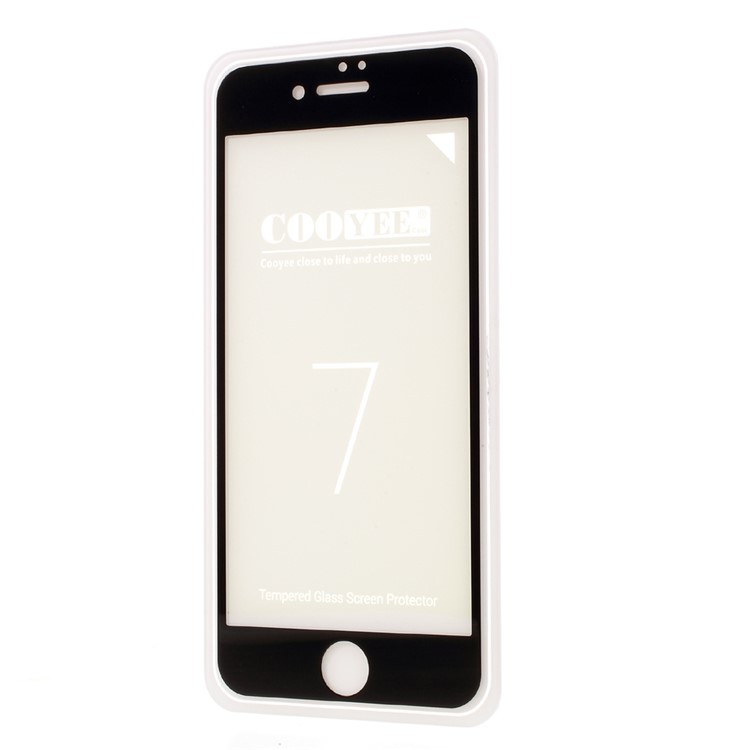 COOYEE Anti-blue-ray Tempered Glass Screen Full Cover Film 0.26mm for iPhone 7 - Black-8
