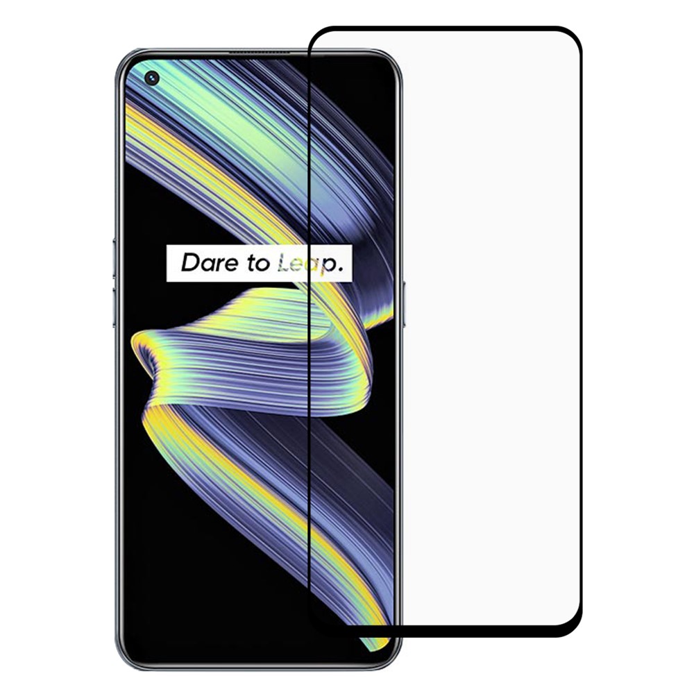Anti-Explosion Full Glue Tempered Glass Full Screen Coverage Silk Print Protector Film for Realme X7 Max 5G-1