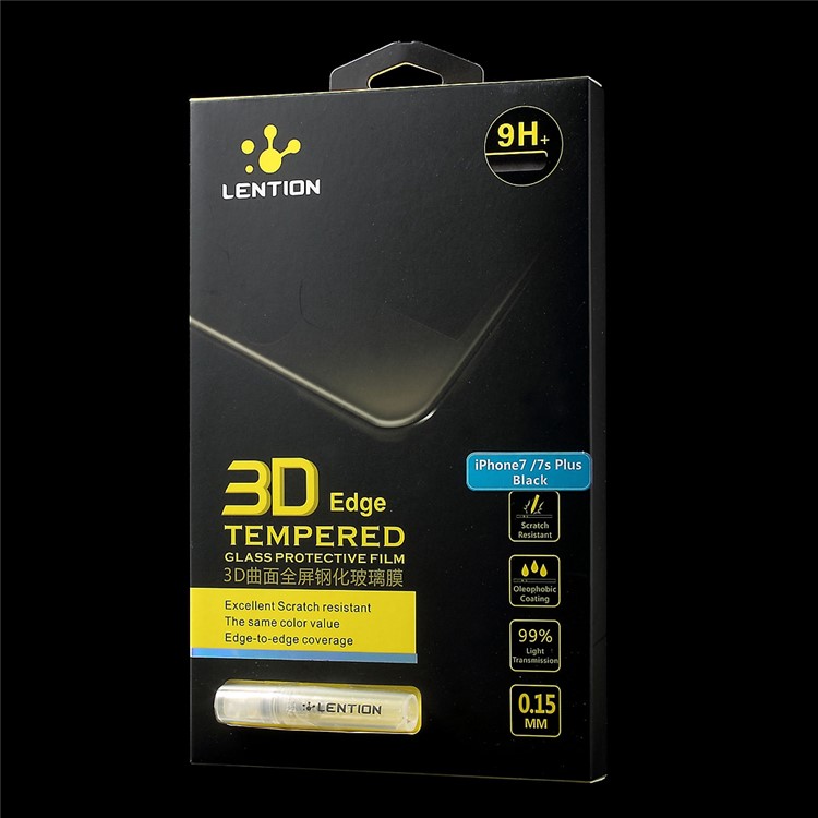 LENTION 0.15mm Soft Edge 3D Curved Full Screen Tempered Glass Protective Film for iPhone 7 - Black-6