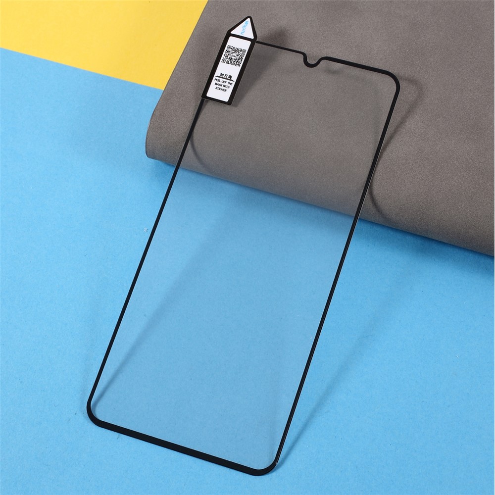 Rurihai Glue Full Ultra Thin 0.26mm 2.5D Protector De Pantalla De Vidrio Templado De Endurecimiento Secundario De La Defensa Sólida Para Samsung Galaxy A22 4G (versión De La UE)