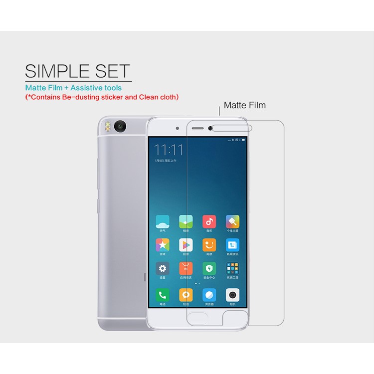 NILLKIN for Xiaomi Mi 5s Matte Anti-glare Anti-scratch Screen Protector Guard Film-5