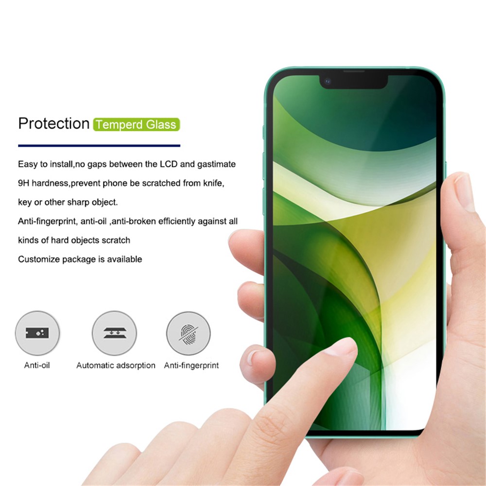 MOCOLO Cold Carving 3D Curved Tempered Glass Full Glue Screen Protector for iPhone 13 6.1 inch/13 Pro 6.1 inch-2