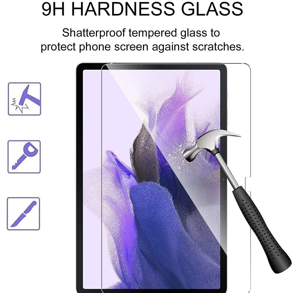 2.5D 9H Arc Edge Ultra Clear Anti-explosion Tempered Glass Screen Protector for Samsung Galaxy Tab S7 FE-3