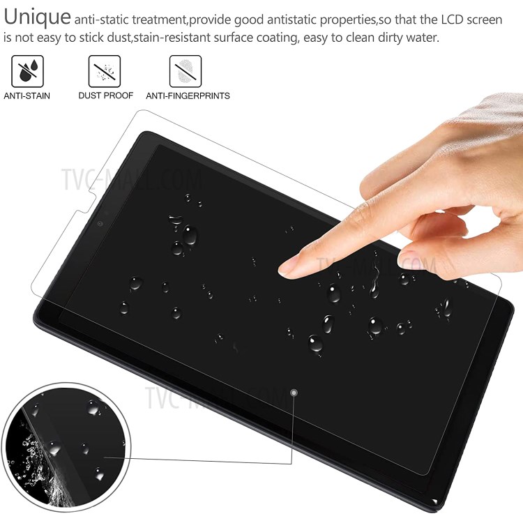 2.5D Arc Edge 2 Pack Premium Tempered Glass Film Durable 9H Clear Anti Scratch for Samsung Galaxy Tab A7 Lite 8.7-inch-2