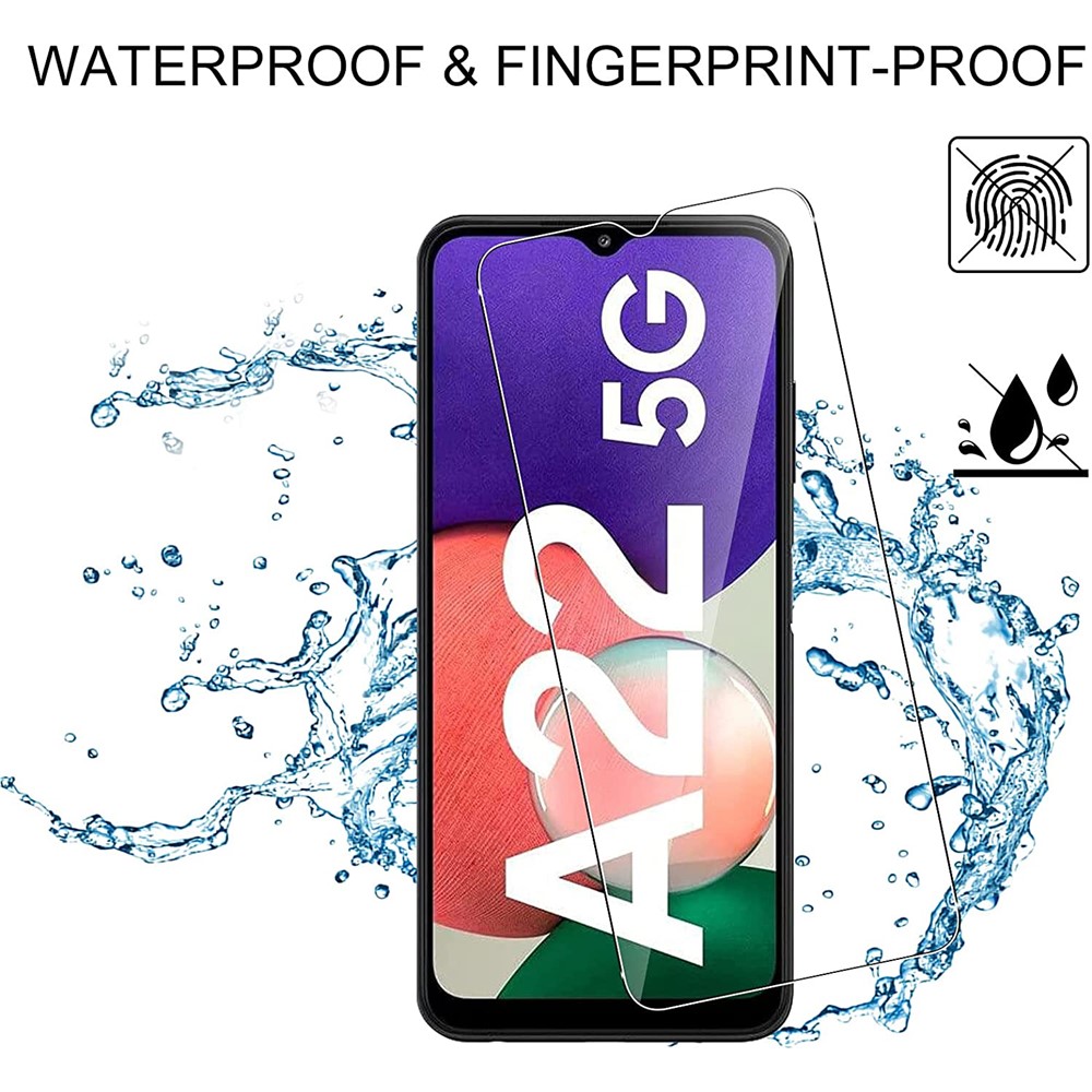 2PCS/Set Ultra Clear 0.3mm Arc Edge Tempered Glass Screen Protector for Samsung Galaxy A22 5G (EU Version)-6