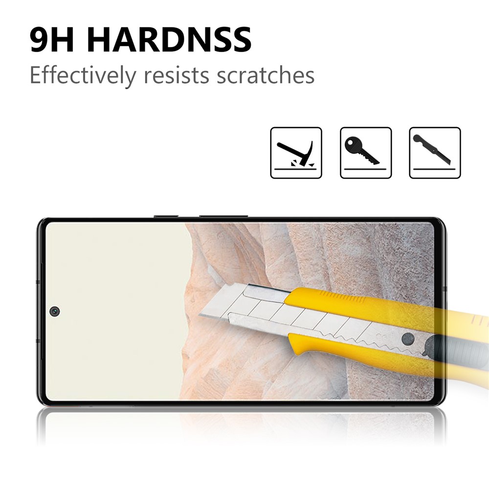 Anti-Explosion Tempered Glass Film Black Edges Full Glue Screen Protector for Google Pixel 6-4