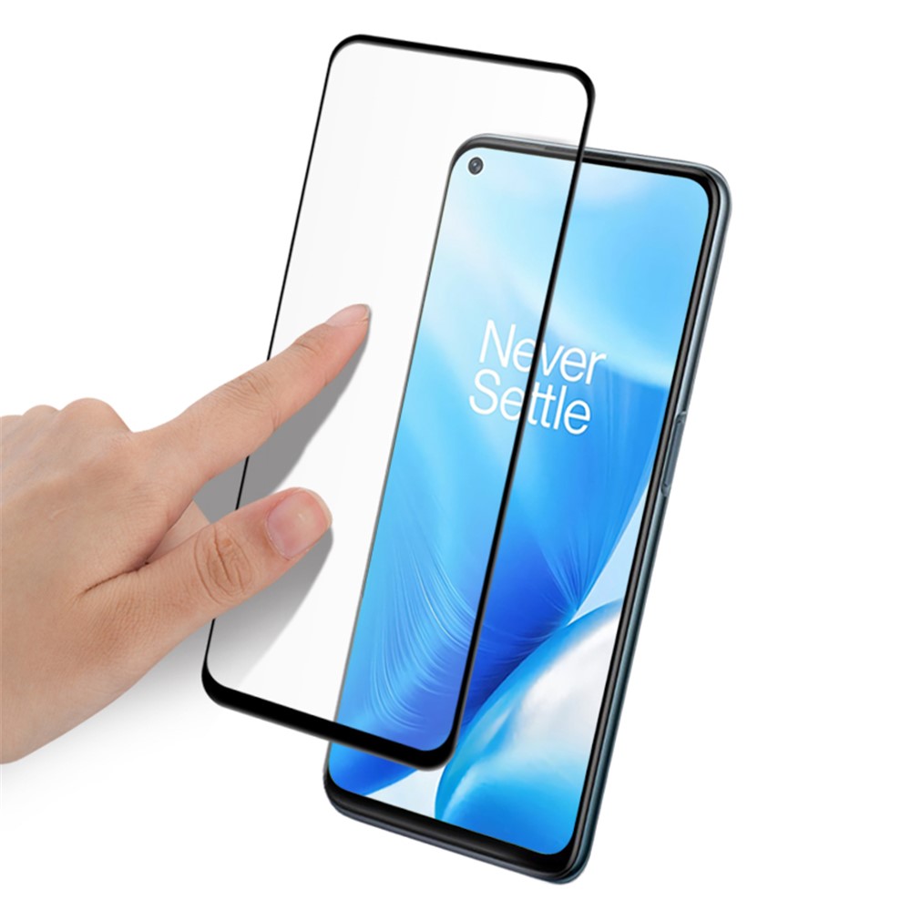 AMORUS for OnePlus Nord N200 5G 3D Curved Anti-Scratch Tempered Glass Full Screen Protector Film - Black-4