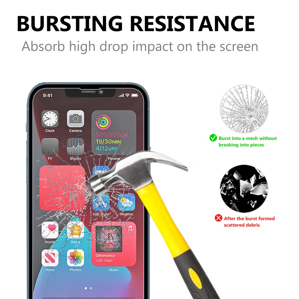 2PCS 9H 2.5D Tempered Glass Screen Protector for iPhone 13 Pro Max 6.7 inch-2