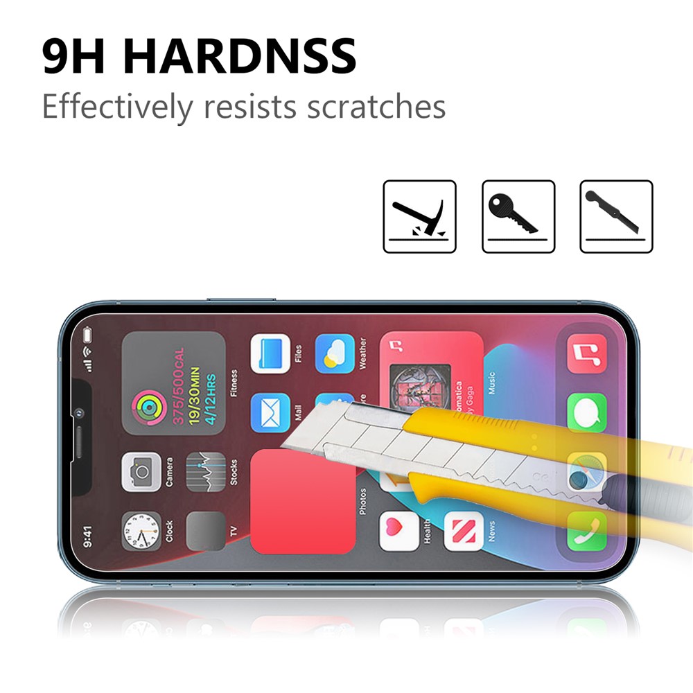 2PCS 9H 2.5D Tempered Glass Screen Protector for iPhone 13 Pro Max 6.7 inch-3