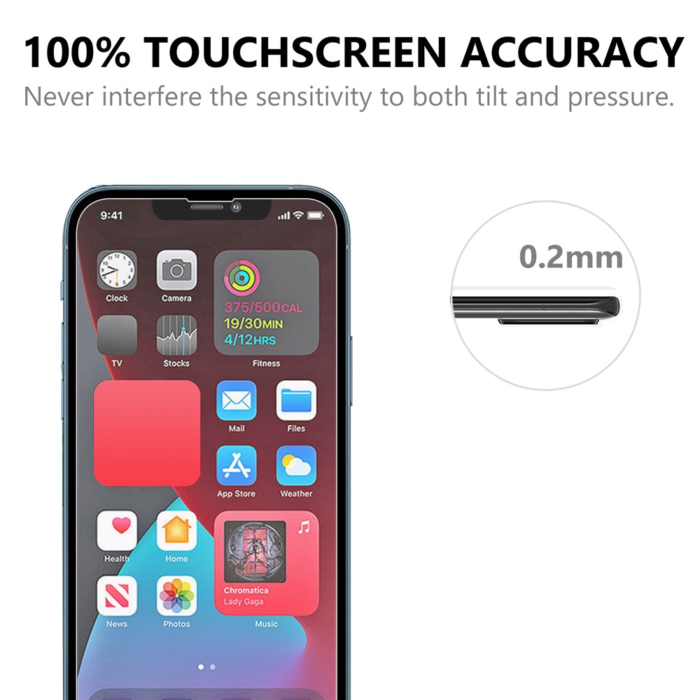 2PCS 9H 2.5D Tempered Glass Screen Protector for iPhone 13 Mini 5.4-inch-6