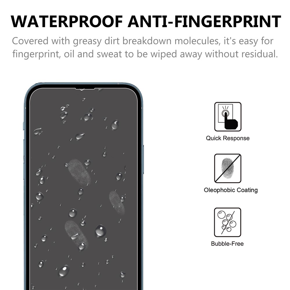 Case Friendly 2.5D Curved Scratch-Resistant Touch Tempered Glass Screen Protective Film for iPhone 13 mini 5.4 inch-4