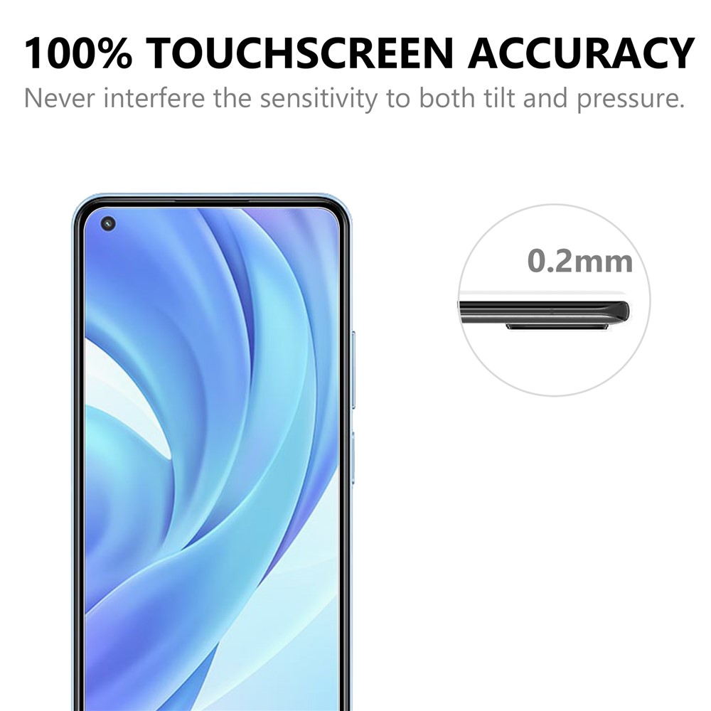 Anti-Scratch 2.5D Edge Bubble Free Tempered Glass Screen Protector for Xiaomi Mi 11 Lite 5G-6