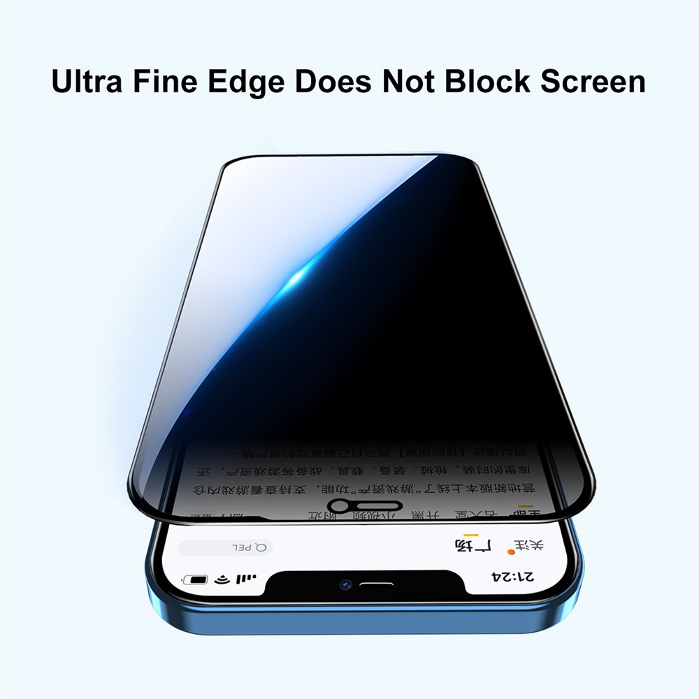 HAT-PRINCE 2Pcs Anti-glare 28° Anti-spy Tempered Glass Full Screen Coverage Protector Film for iPhone 11 6.1 inch/XR 6.1 inch-6