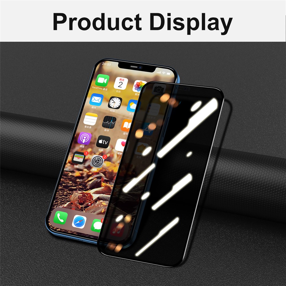 HAT-PRINCE 2Pcs Anti-glare 28° Anti-spy Tempered Glass Full Screen Coverage Protector Film for iPhone 11 6.1 inch/XR 6.1 inch-9