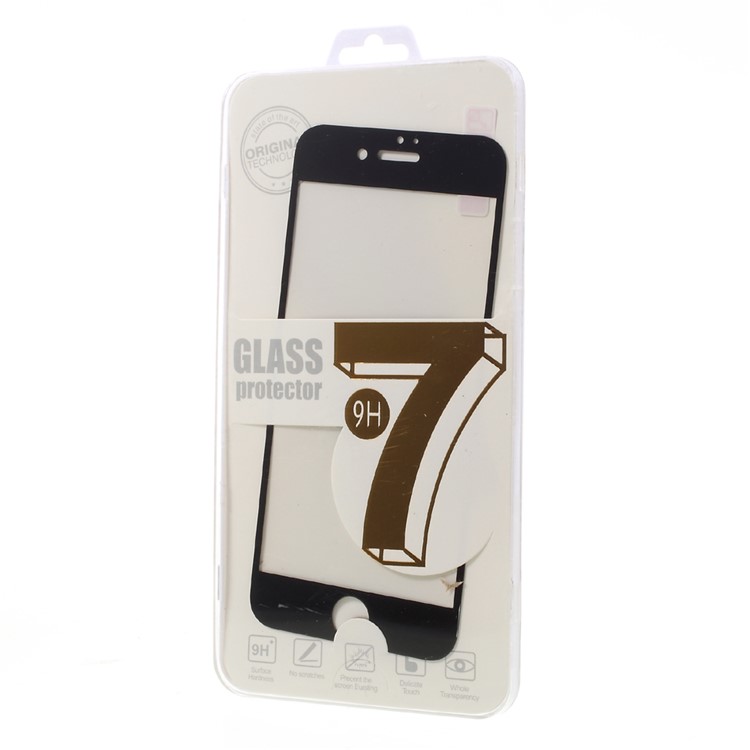 Full Size Tempered Glass Screen Protector Film for iPhone 7 Plus Arc Edge - Black-9