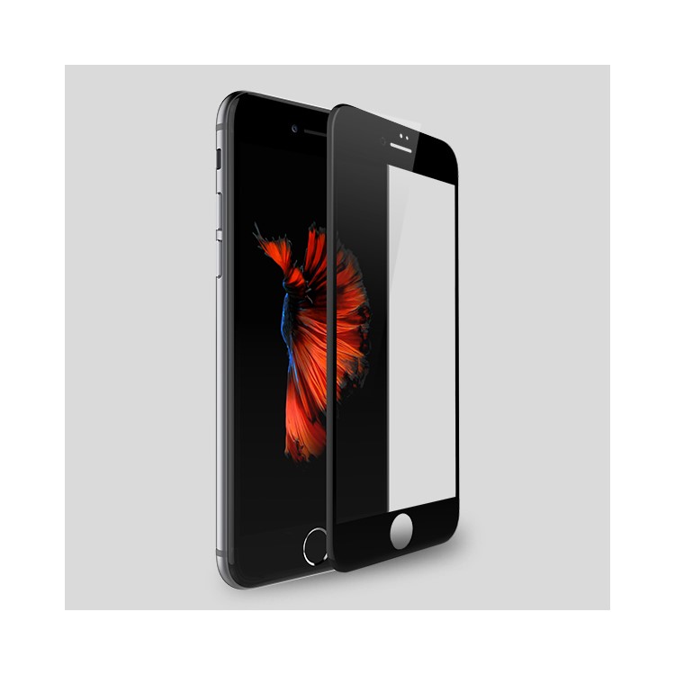 USAMS for iPhone 7 Plus 3D Soft Carbon Fiber Tempered Glass Screen Protector Full Coverage - Black-7
