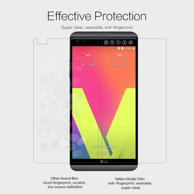 NILLKIN Matte Anti-scratch LCD Screen Protector Guard Film for LG V20-4