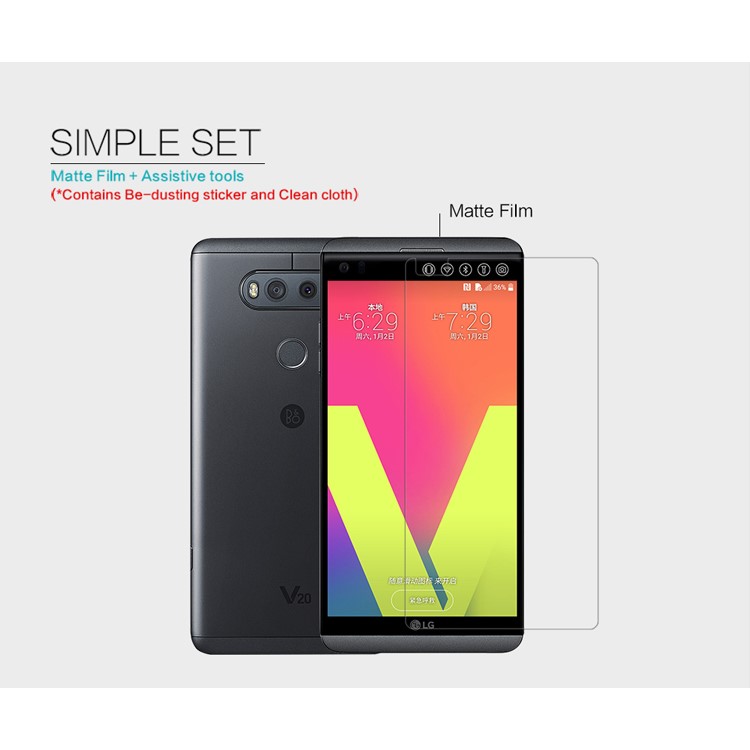 NILLKIN Matte Anti-scratch LCD Screen Protector Guard Film for LG V20-7