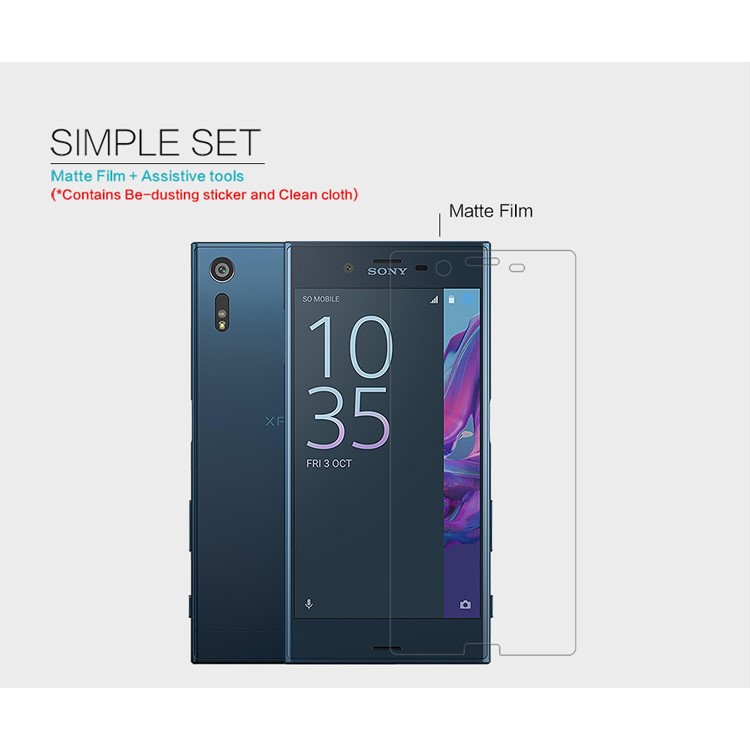 NILLKIN Matte Anti-zero filme de proteção de tela LCD para Sony Xperia XZs / XZ-5