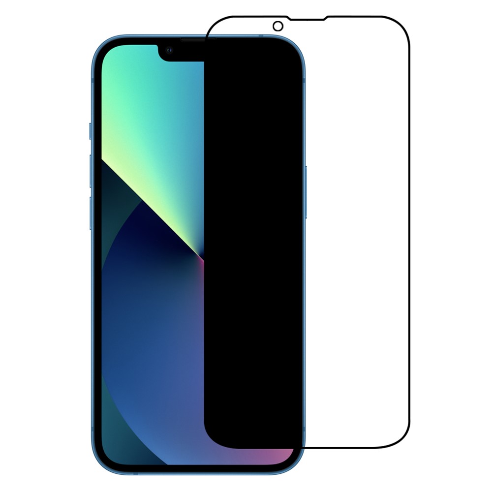 Scratch Resistant Full Screen Coverage Anti-spy Silk Printing Tempered Glass Screen Guard Film (Side Glue) for iPhone 13 mini 5.4 inch-1