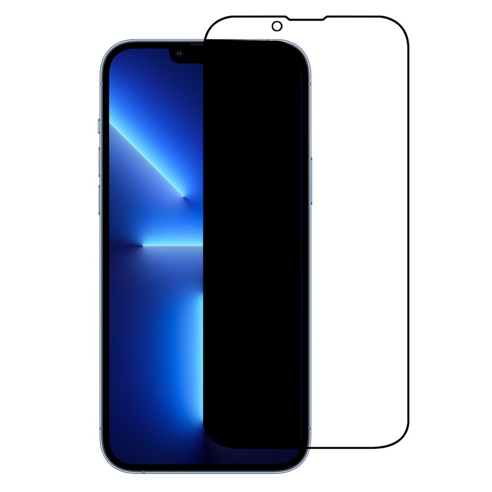 Full Screen Coverage Anti-spy Silk Printing Scratch Resistant Tempered Glass Screen Guard Film (Side Glue) for iPhone 13 Pro / iPhone 13 6.1 inch-1