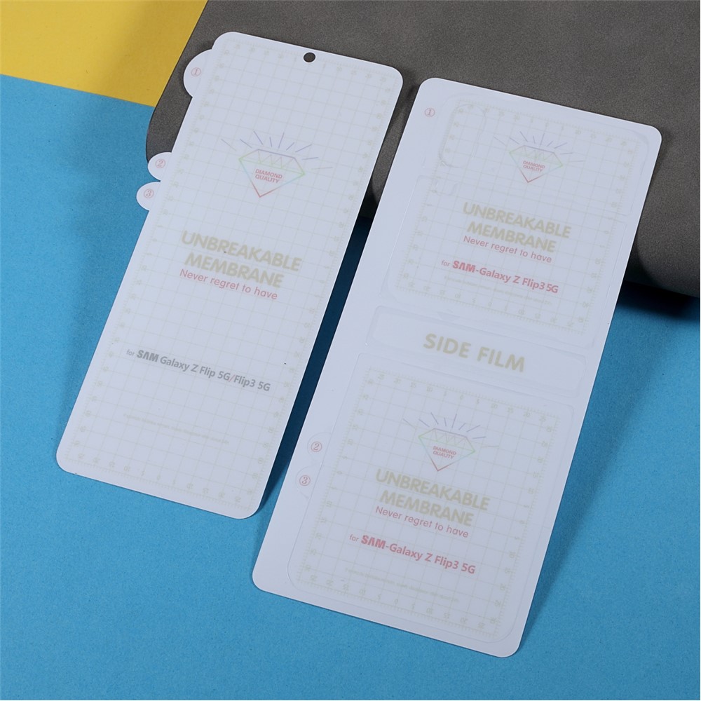 Full Coverage Front and Back Soft TPU Protective Film Set for Galaxy Z Flip3 5G-3