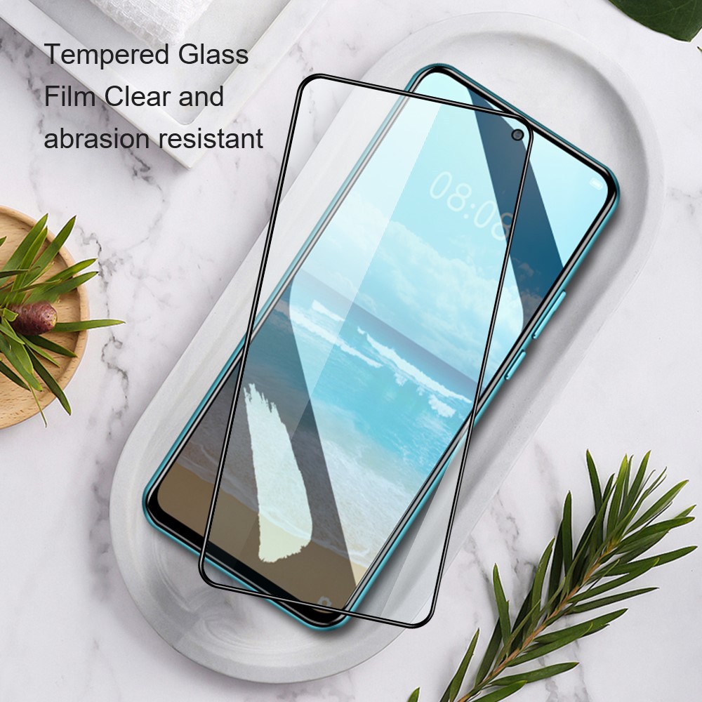 AMORUS 2Pcs Full Glue Full Coverage Ultra Clear Silk Printing Tempered Glass Screen Protector Film for Xiaomi Redmi 9A/9C-7