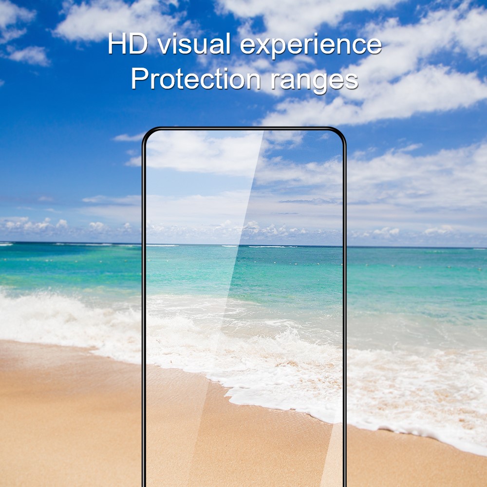 AMORUS 2Pcs Full Glue Silk Printing Secondary Hardening Full Screen Protector Tempered Glass Film for Xiaomi Mi 10 Lite 5G-8
