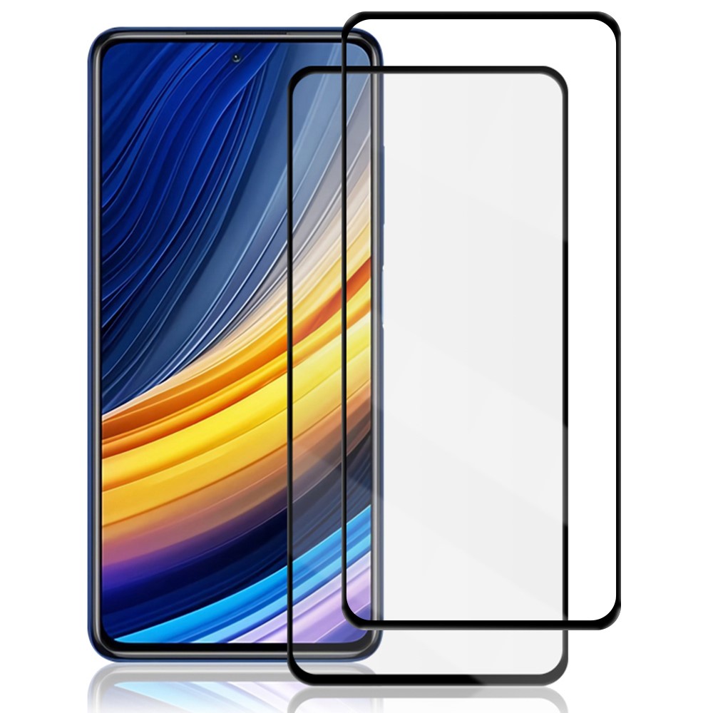 AMORUS 2Pcs Full Glue Silk Printing HD Full Cover Tempered Glass Screen Protector for Xiaomi Poco X3 GT/Redmi Note 10 Pro 5G (China)-1