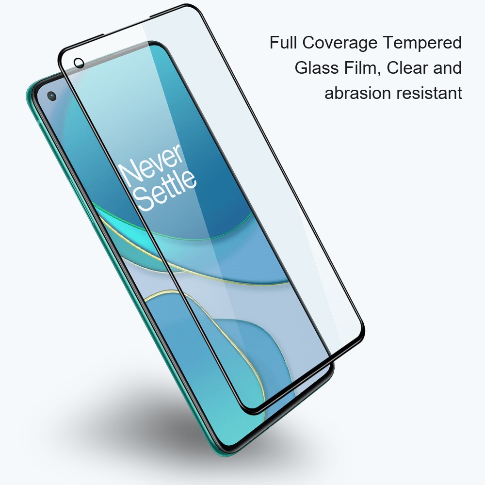 AMORUS 2Pcs Silk Printing Full Size Full Glue Secondary Hardening Clear Tempered Glass Screen Protector for OnePlus Nord-5