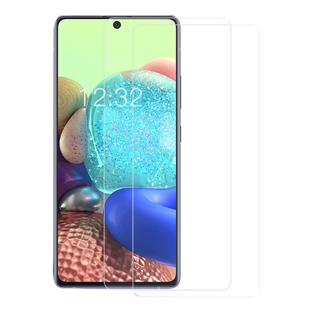 AMORUS 2Pcs/Set Full Glue HD Clear 9H Hardness Tempered Glass Screen Protector for Samsung Galaxy A71 4G SM-A715-1