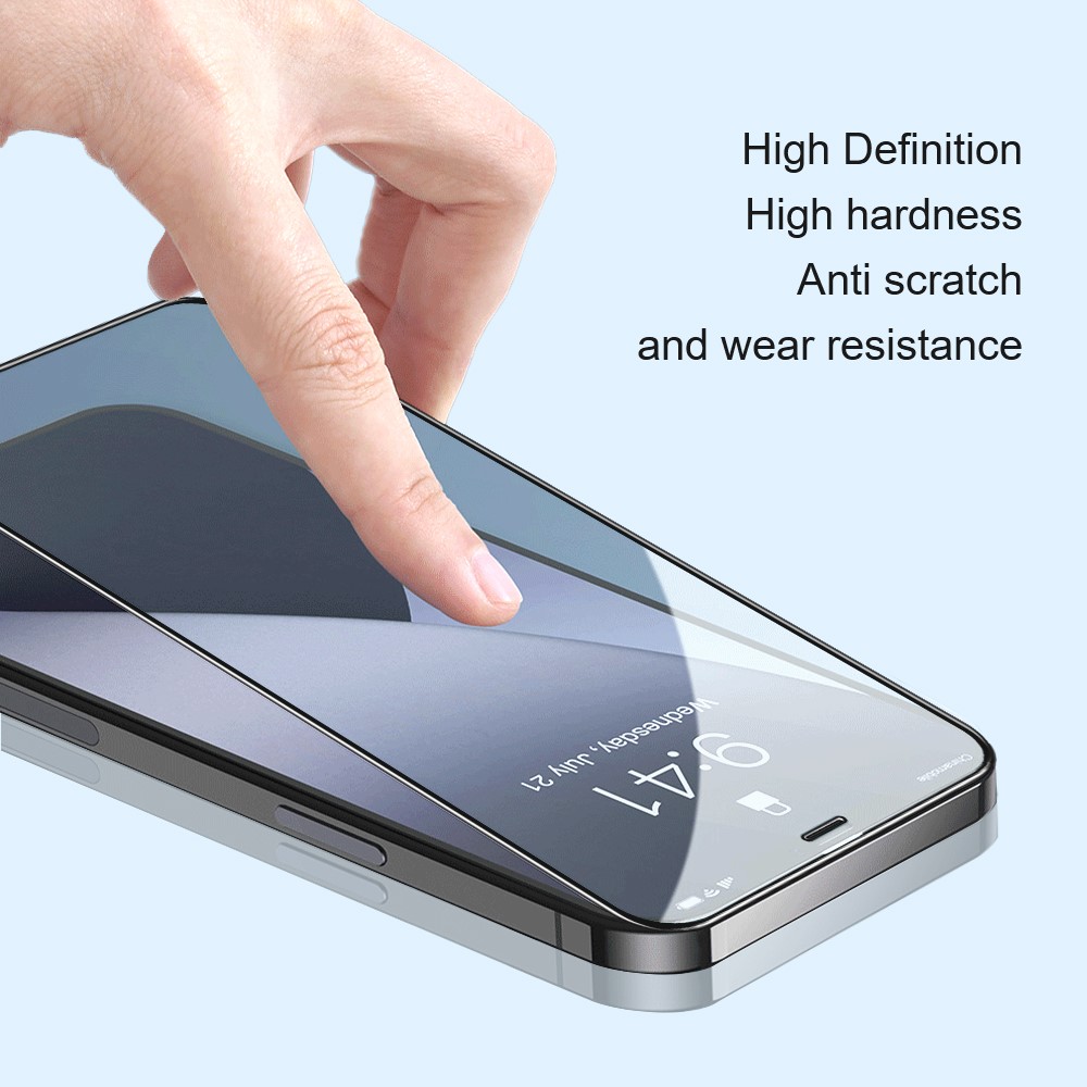 AMORUS 2Pcs/Set Anti-Fingerprint Premium HD Clarity Full Glue Tempered Glass Film for iPhone SE (2nd Generation)/6/7/8 4.7 inch-6